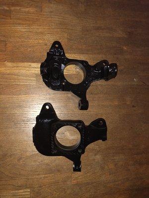 After restoration of steering knuckles