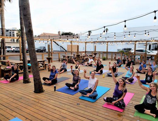 Beer Yoga at Nueces Brewing