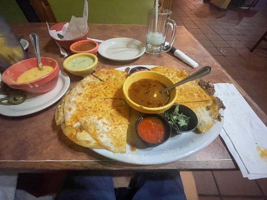 Birria quesadilla! Not on the menu. Excellent