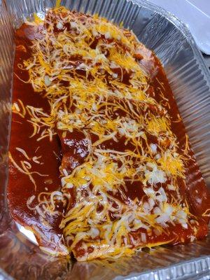 Red enchiladas family tray