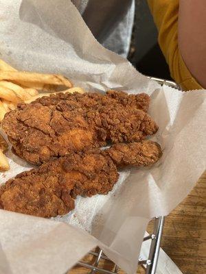 Kids meal chicken strips-overcooked