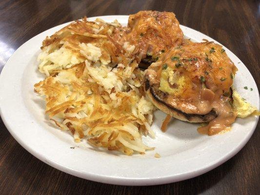 Southwest Benedict with hash browns