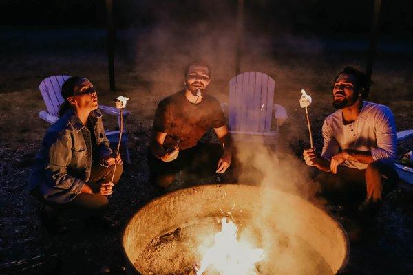 S'mores and stargazing around the bonfire at Mandala