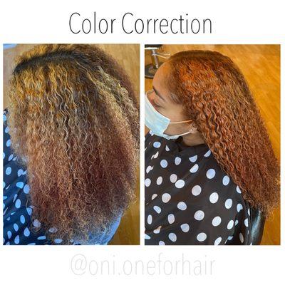 Color correction after a box dye disaster. These pics are from 2nd session.