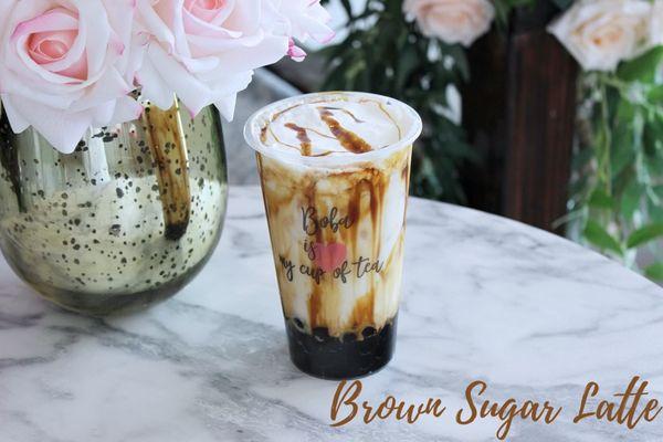 Brown Sugar Latte boba tea!