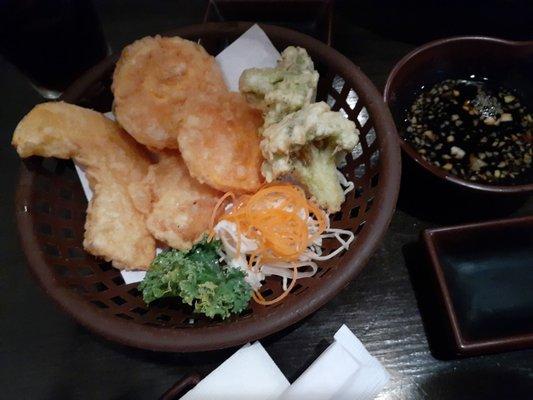 Small vegetable tempura basket. Good but mostly sweet potato.