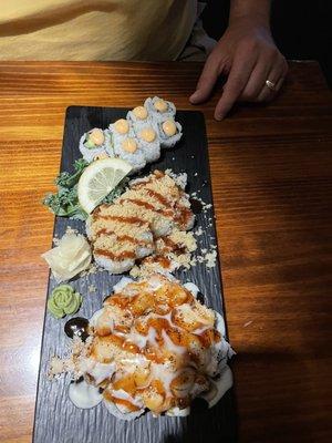 The Pimp my Roll, crunchy tempura roll and albacore tuna roll. Again, all were Amazing!!!!