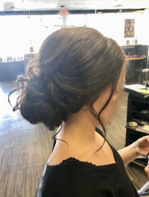 Special occasion relaxed updo