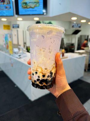 Taro Slush with Cheese Mousse