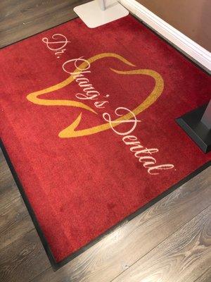 Welcome mat at Dr. Chang's Dental