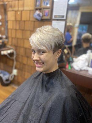 Haircut makeover by Cassie Miller