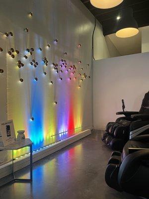 Massage chair waiting area