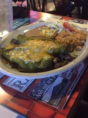 Beef chile rellenos