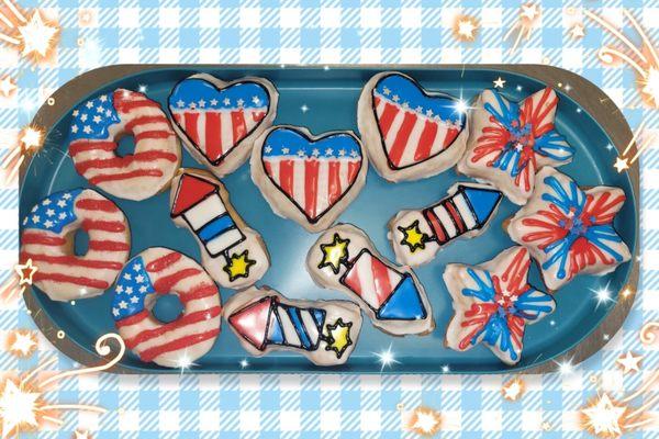 July 4th Celebration donuts