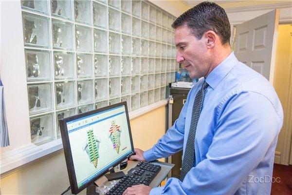 Analyzing patient's computerized spinal exam