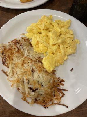 Hash browns and egg