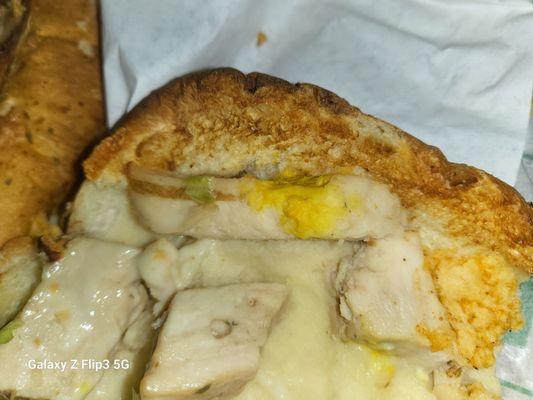 Grey chicken breast... with a hole in it