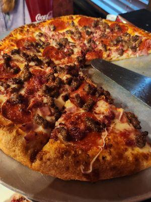 Meat lovers pizza