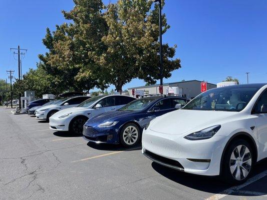 Tesla charging up