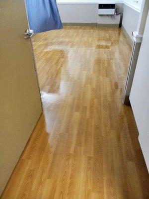 Stripped and waxed floors of a hospital, done by our owner, Mo!