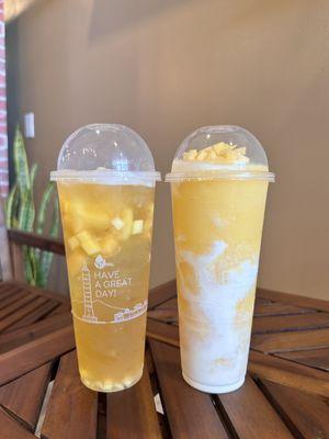 Tropical fruit green tea and mango tornado