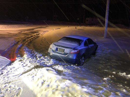 Another driver going too fast for the conditions