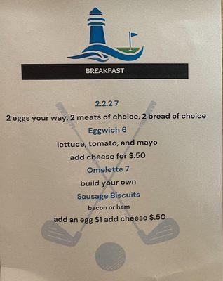 Breakfast Menu