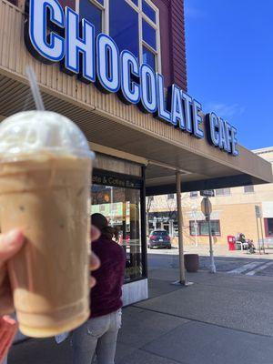 Large iced white chocolate mocha