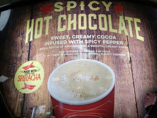 Seriously,  Sriracha hot chocolate?