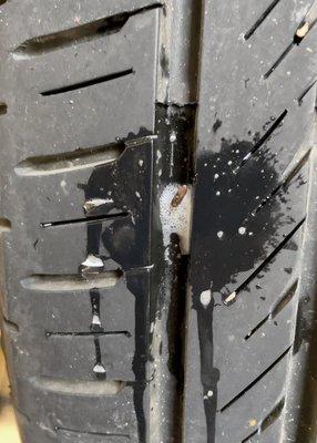 Nail in tire