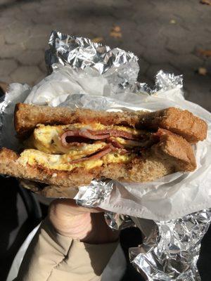 Pork roll breakfast sandwich