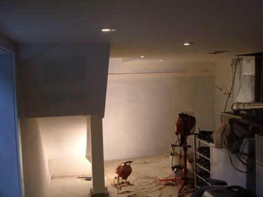 Basement after drywall