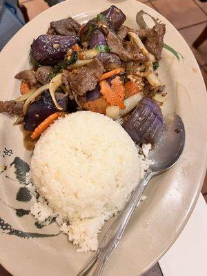 Beef and eggplant