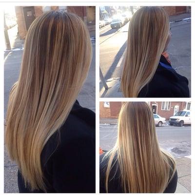 Blonde balayage and touch up