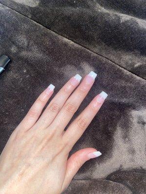 Pink and white french tip