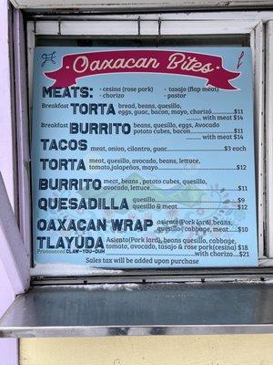 Menu & prices