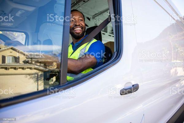 Driver making his deliveries