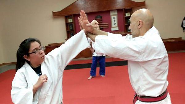 Shihan showcasing one of the drills from class