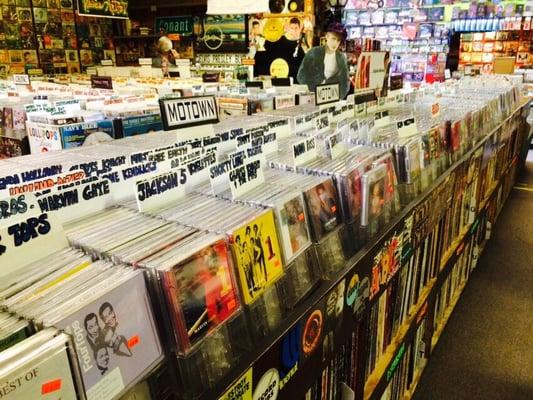 Impressive selection of Motown music to supplement an adjacent R&B/Soul section. But beware: some CDs are overpriced or bootleg