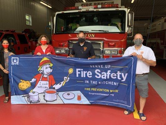 Proud to support our local fire dept with a donation of fire safety educational materials