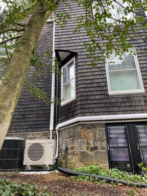 Ductless mini-split installation in Baltimore, MD 21210. These mini-split systems were installed in an old home needing ac.