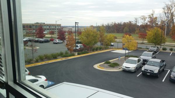 Great view of Mary Washington Hospital from the waiting room.