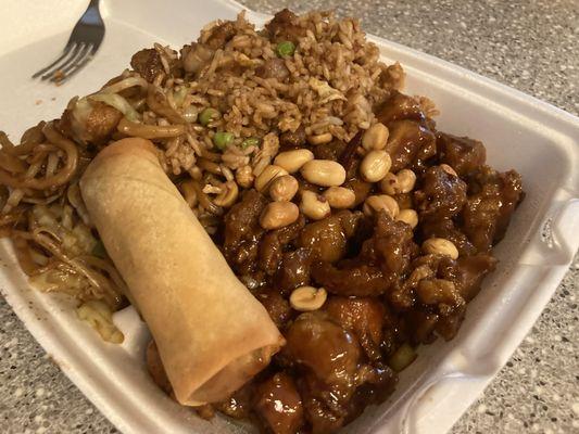 3. Kung Pao Chicken Combo Plate with 2. Pot Sticker