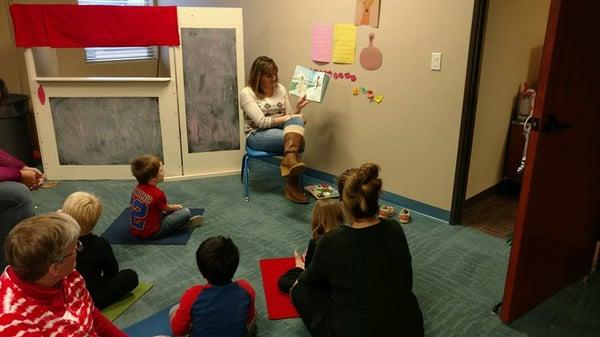 Story Time at the Developmental Disability Agency.