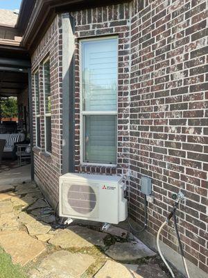 Ductless Mini Split Install in the Master Bedroom.