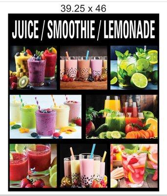 We Serve Fresh Juice, Smoothie, Bubba Tea & Lemonade