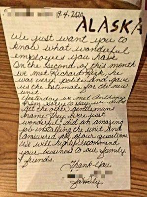 Thank you so much for taking time out of your day to send such a wonderful letter. It is Extremely Rare to get it by Mail We Appreciate You!