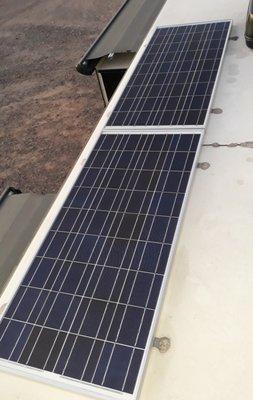 Installing a 400 watt solar system.