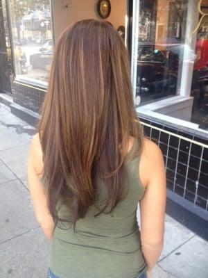 Balayage style high lights