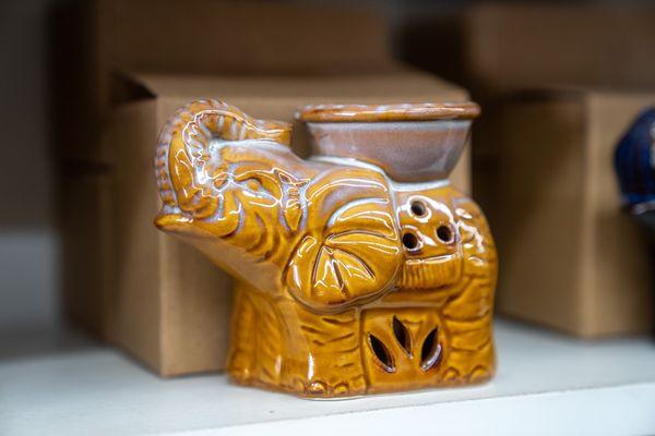 Ceramic elephant style fragrance oil warmer.